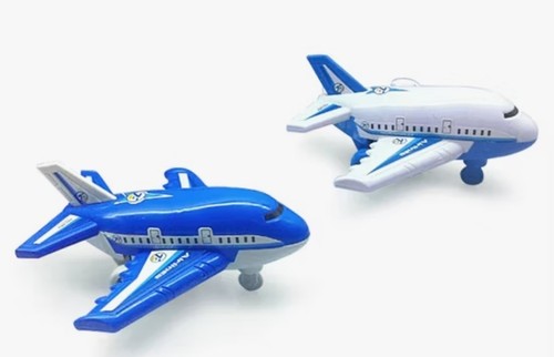 Airplane toy metal pull back - metal,