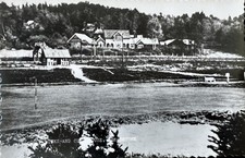 Broadstone Golf Links Club House Vintage Salmon Real Photo Postcard RPPC Dorset