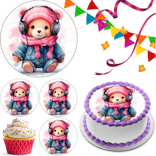 Teddy bear cake topper party - cake,