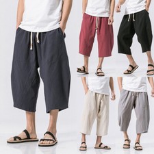 Mens Summer Linen Drawstring