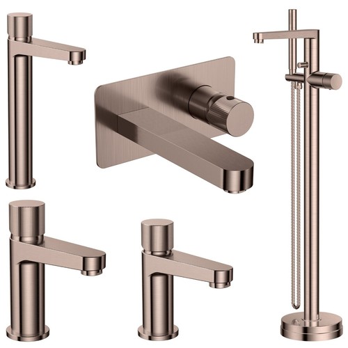 Brushed bronze bathroom basin - bronze,