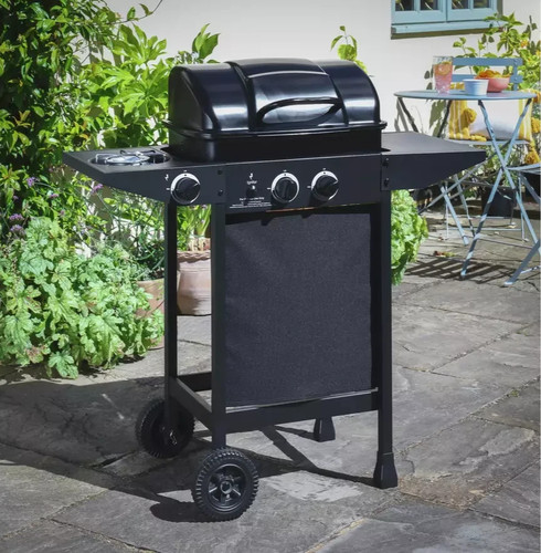 Home burner with - burner, side