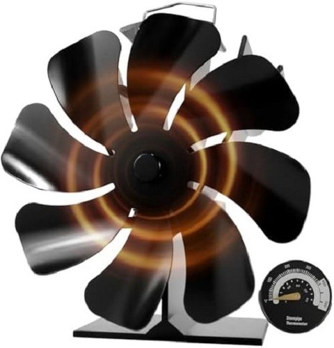 Log burner stove fan blade - stove,