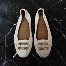 Sherbet White Buckle Slip-On