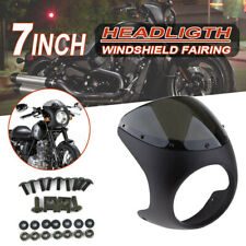 Universal Motorcycle 7'' inch Headlight Fairing Screen Windshield For Cafe Racer