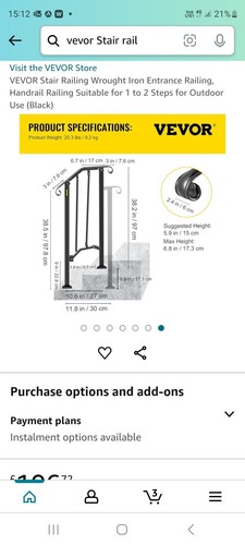 Wrought iron handrail for - wrought, to