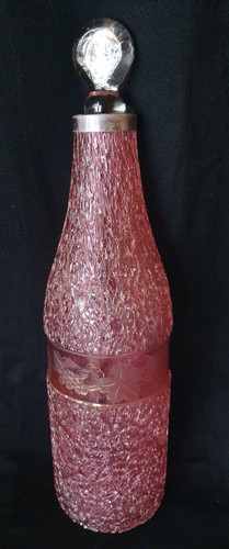Cranberry glass bottle - cranberry,