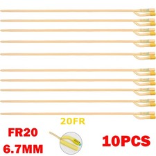 10Pc 20FR Disposable Medical 2Way Latex Catheter Urology With Valve Urethral UK