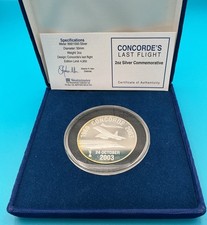 Concorde's Last Flight 2 oz 0.999 Silver Proof Coin Westminster Box & COA