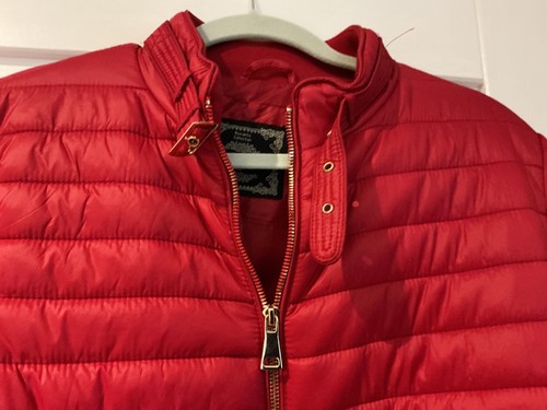 Ladies red puffa - puffa, jacket