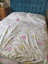 SANDERSON DOUBLE SIZED DUVET QUILT COVER SET PURE COTTON FLORAL BUTTERFLIES