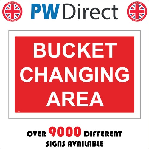 Sign bucket changing area - sign,