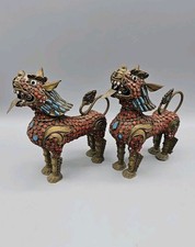 Pair of Antique Tibetan Brass