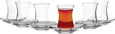 Turkish Tea Glasses & Saucers