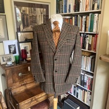 Bulaitis & Bros of London Bespoke Checked Houndstooth Tweed Half Norfolk Jacket