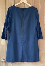 TOAST 10 dress navy cotton VGC