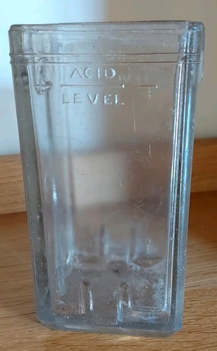 Rare vintage glass lead acid - glass,