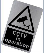 Metal Sign CCTV In Operation