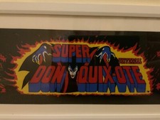 Original Retro Arcade Sign Rare Marquee Machine Art , Don Quixote 1980s Vintage