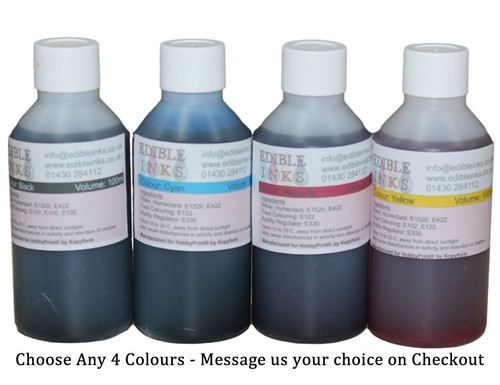 100ml bottles edible inks - edible,