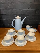 Figgjo Flint Mid-Century Crocus Blue Coffee Pot & Set B64