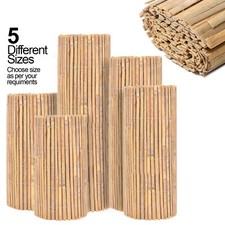 Bamboo Slat Natural Garden Screening Fencing Fence Panel Privacy Screen Roll 4M