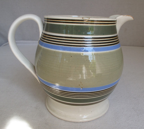 Antique mocha ware pitcher - mocha,