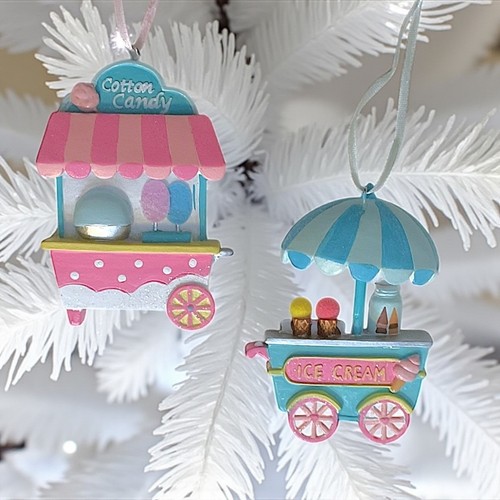Cotton candy ice cream carts - cream,