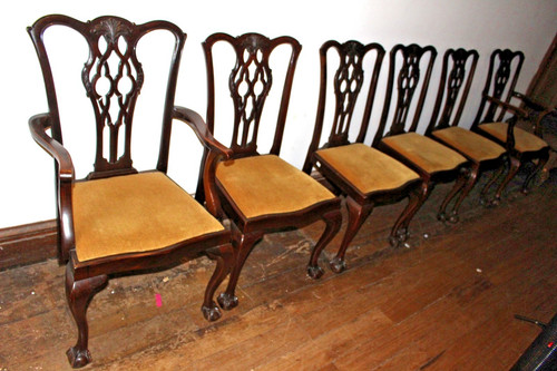 C19th chippendale antique - chippendale,