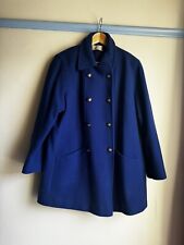 Eastex Heirloom Vintage Royal Blue Cobalt Pure New Wool Coat - Size 12