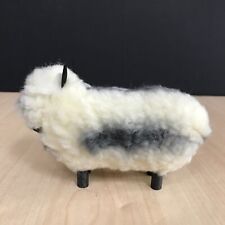 Castleton Crafts Jacobs Sheep Lamb Figure Wood & Wool Hand Made in Scotland 13cm