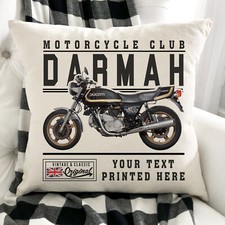 Personalised Motorbike Cushion Cover Ducati Darmah Classic Bike Dad Gift VBC11
