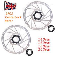 2pcs Centre Lock Rotors 140/160/180/203mm Road/MTB Bike Disc Brake for Shimano