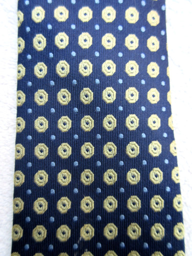 Blue gold round - round, paisley