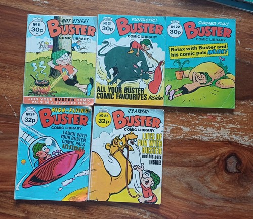 Vintage buster comics 1980s - comics, x5
