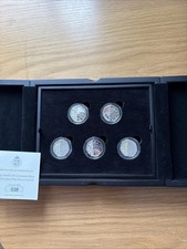 King Charles III Coronation Silver Proof Fifty Pence Coin Set
