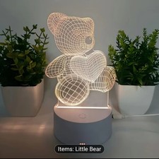 1pc Cartoon Bear Shaped Night