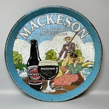 Vintage Mackeson Round Metal Tray Retro Decorative Display Item Home Bar