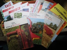 Farm machinery sales leaflets. New Holland JF Lely Kuhn PZ Taarup etc. A