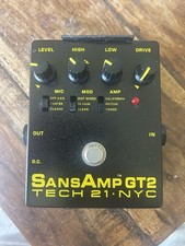 Sansamp GT2 Tech 21 NYC Analofue Guitar Amp Modeler Distortion Effects Pedal