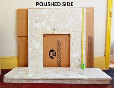 MARBLE FIREPLACE: SURROUND and HEARTH (WHITE)/ CRAFTING MATERIAL