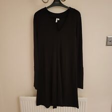 & Other Stories Size 8 Black Long Sleeve V-neck Flapper Swing Dress