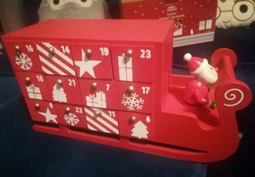 Hand painted santa - hand, red