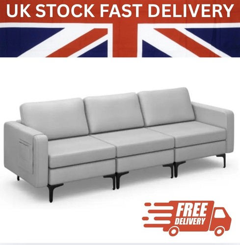 Large seater grey sofa - large,