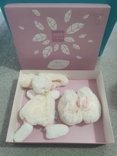 Doudou Et Compagnie Comforter & Booties Gift Set Bunny Super Cute 0-6 months NEW
