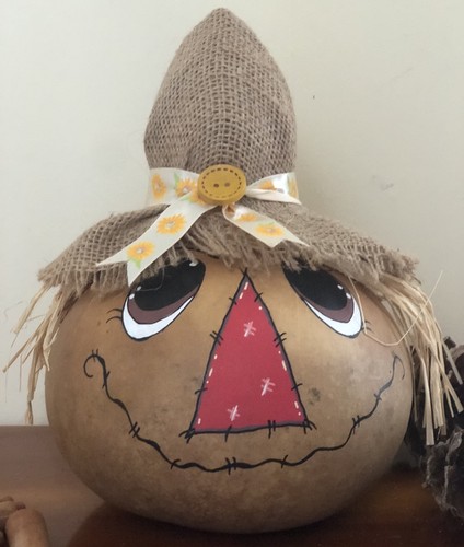 Scarecrow gourd fall halloween - scarecrow, fall/halloween