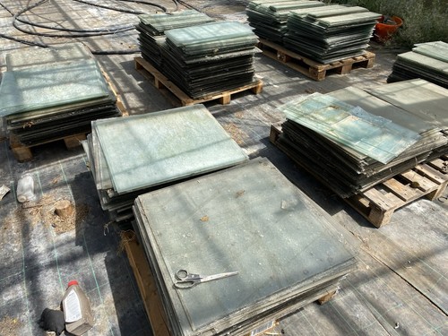Greenhouse glass 610 x - (used),