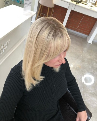 Short ombre honey blonde bob - short,