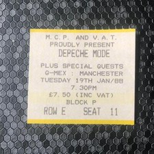Depeche Mode ticket GMex