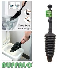 Buffalo Heavy Duty Snake Toilet WC Plunger Sucker│Drains Stubborn Loo Unblocker